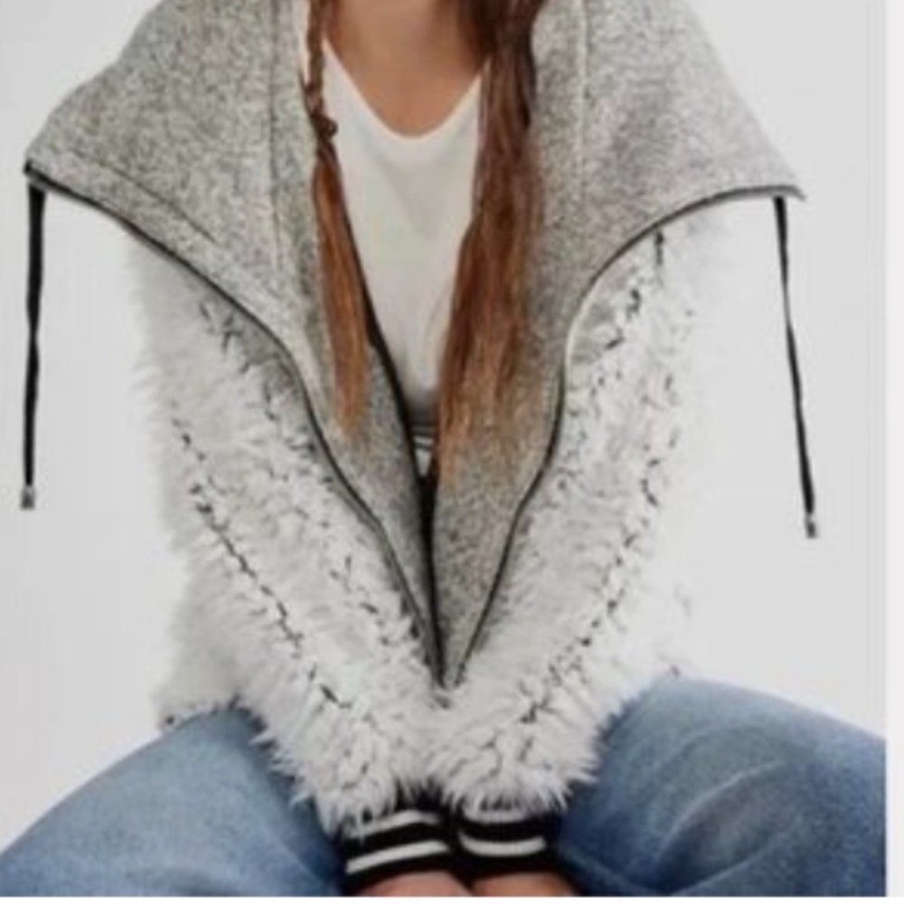 Free People! Fluffy Dolman Jacket Coat! - Picture 5 of 14